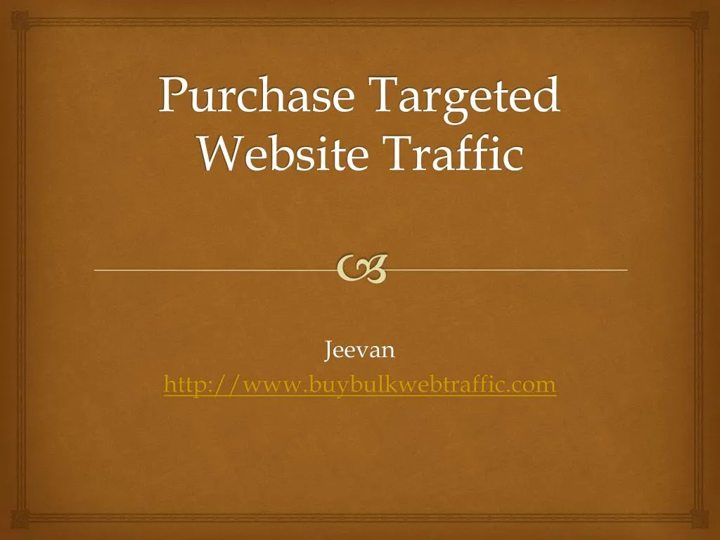 purchase targeted website traffic
