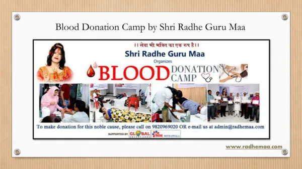 Blood Donation Camp by Shri Radhe Guru Maa
