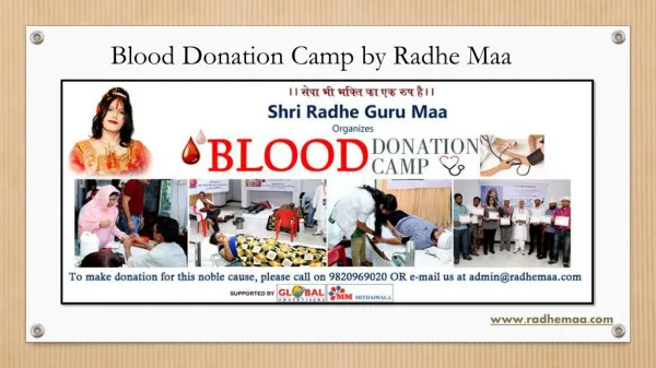 Blood Donation Camp by Radhe Maa