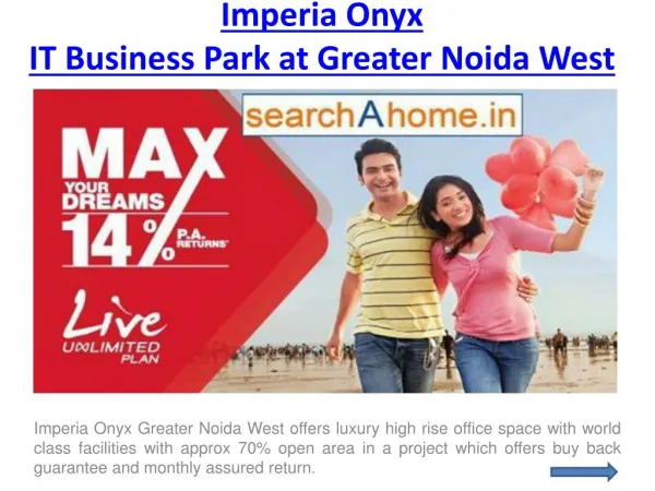 Imperia Onyx Commercial Project in Greater Noida West