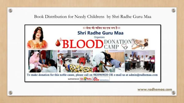 Book Distribution for Needy Childrens by Shri Radhe Guru Maa