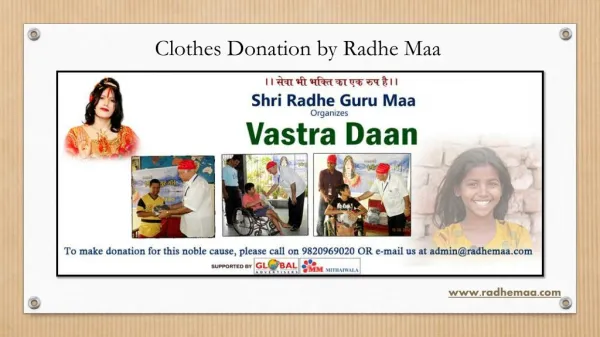 Clothes Donation by Radhe Maa