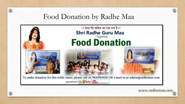 Food Donation by Radhe Maa