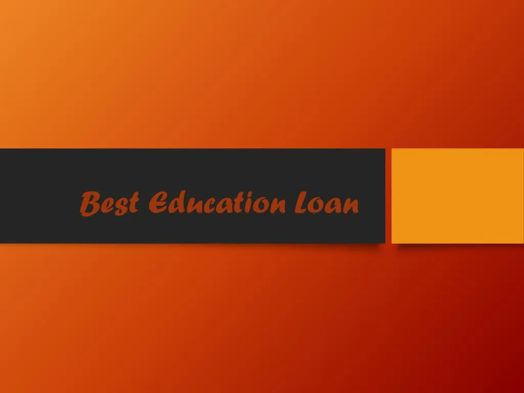 best education loan