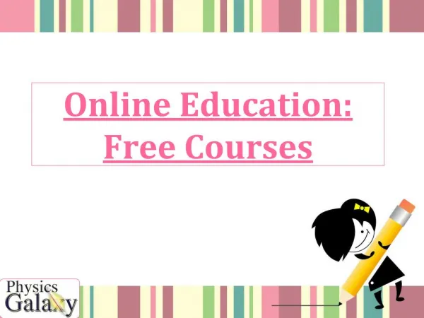 Online Education: Free Courses