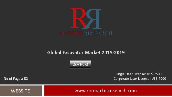 Excavator Market Global Research & Analysis Report 2019