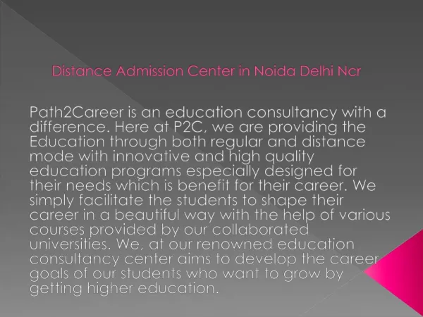 Distance Admission Center in Noida Delhi Ncr
