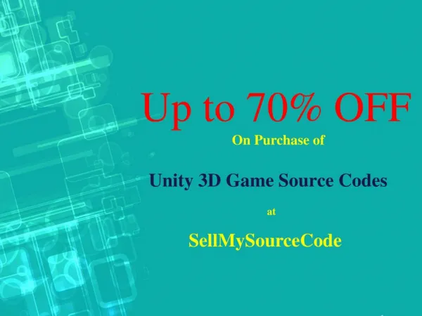 70% off on purchase of Unity 3D games source codes - SellMySourceCode