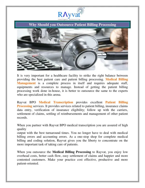 Outsource Medical Billing Management