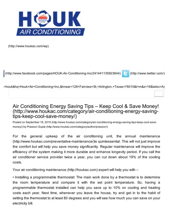 Air Conditioning Energy Saving Tips – Keep Cool and Save Money!