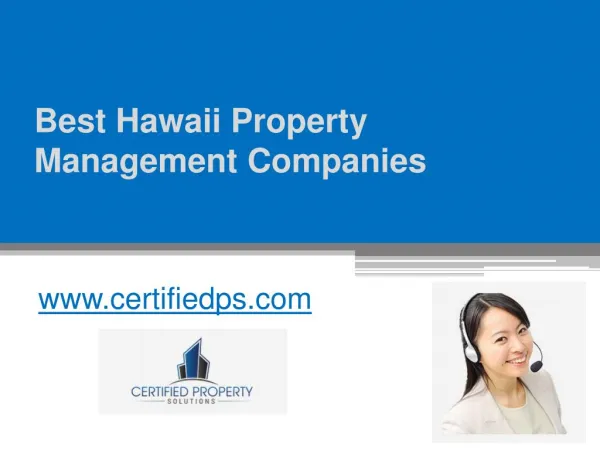 Best Hawaii Property Management Companies - www.certifiedps.com
