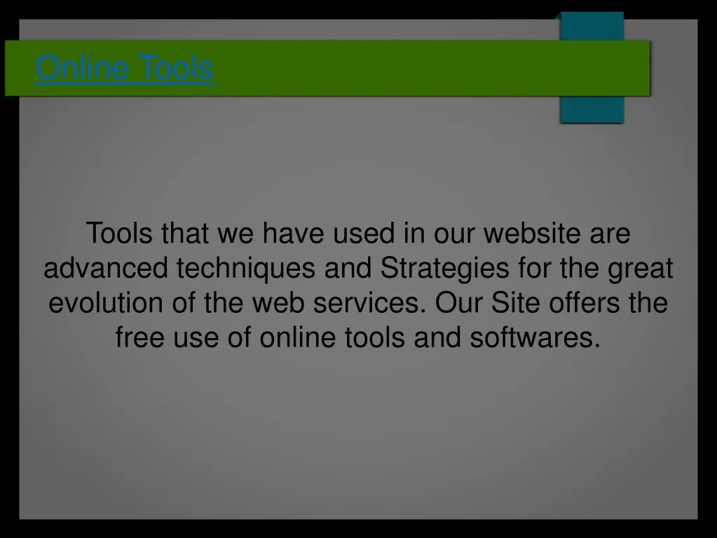 online tools