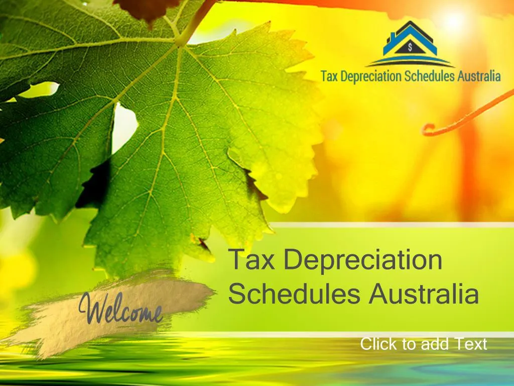 tax depreciation schedules australia
