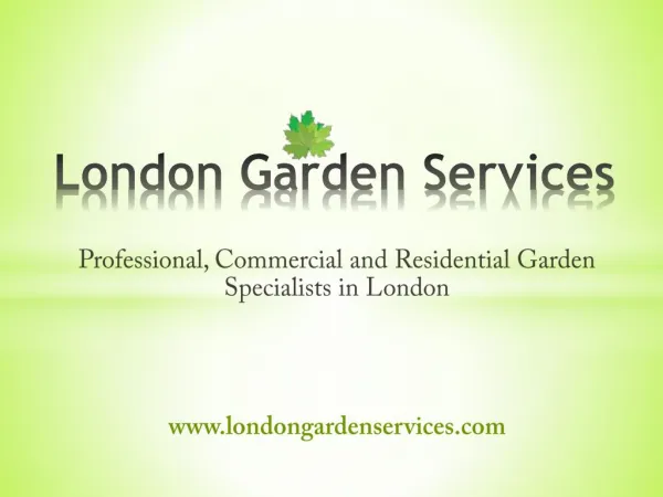 Professional Gardening Services in London