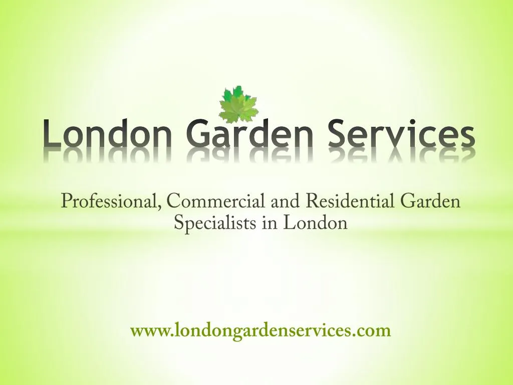london garden services