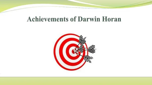 Achievements of Darwin Horan