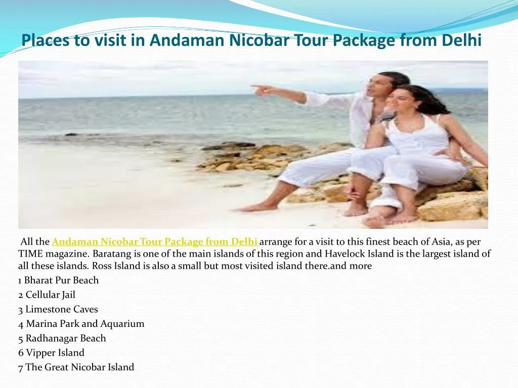 places to visit in andaman nicobar tour package from delhi