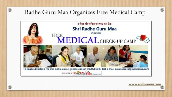 Radhe Guru Maa Organizes Free Medical Camp