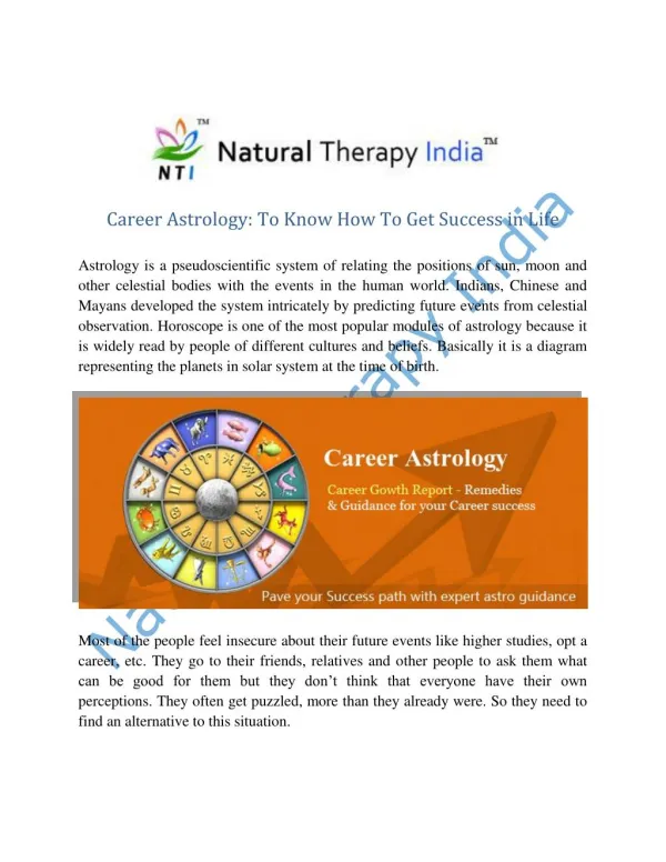 Career Astrology To Know How To Get Success in Life