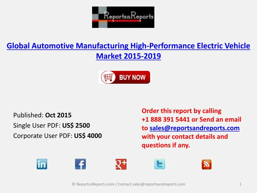global automotive manufacturing high performance electric vehicle market 2015 2019