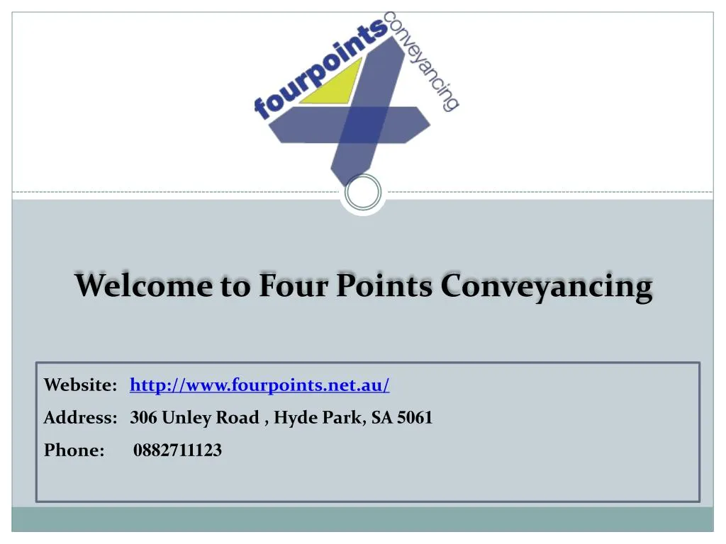 welcome to four points conveyancing