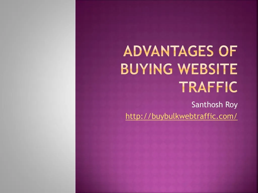 advantages of buying website traffic