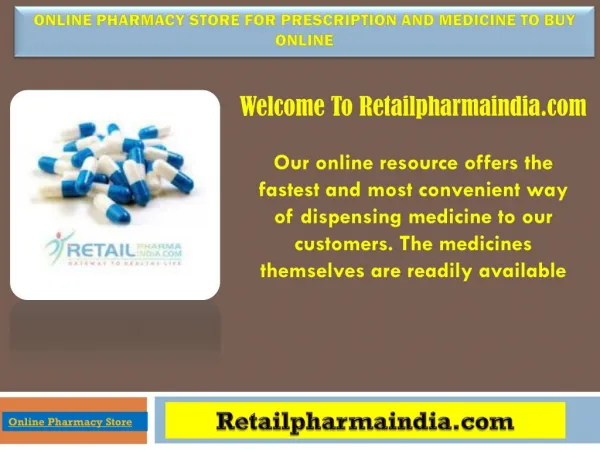 Online Pharmacy Store For Prescription and Medicine to buy online