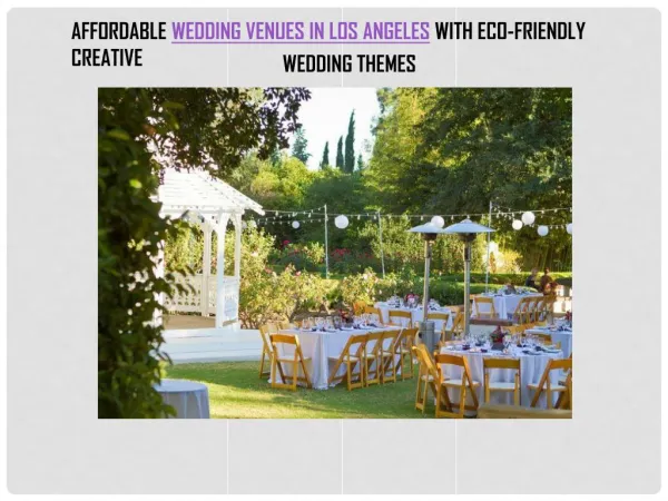 AFFORDABLE WEDDING VENUES IN LOS ANGELES