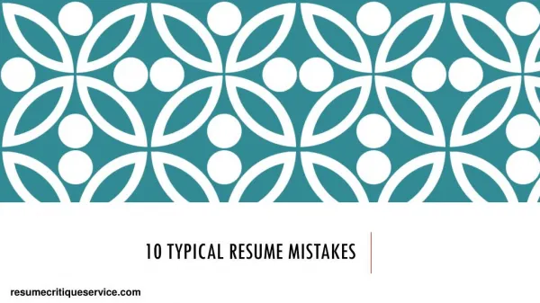 10 typical resume mistakes