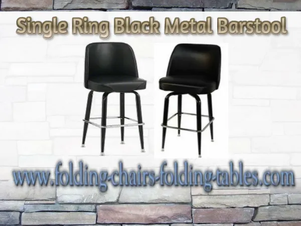 Single Ring Black Metal Barstool - Folding Chairs and Tables Larry