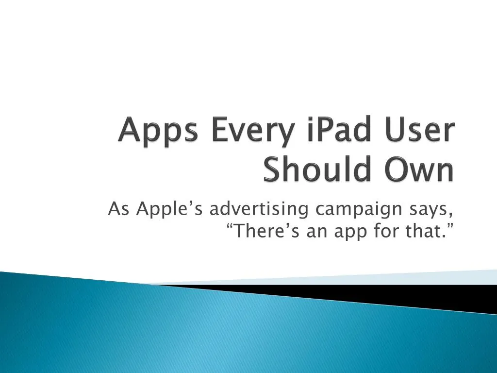 apps every ipad user should own