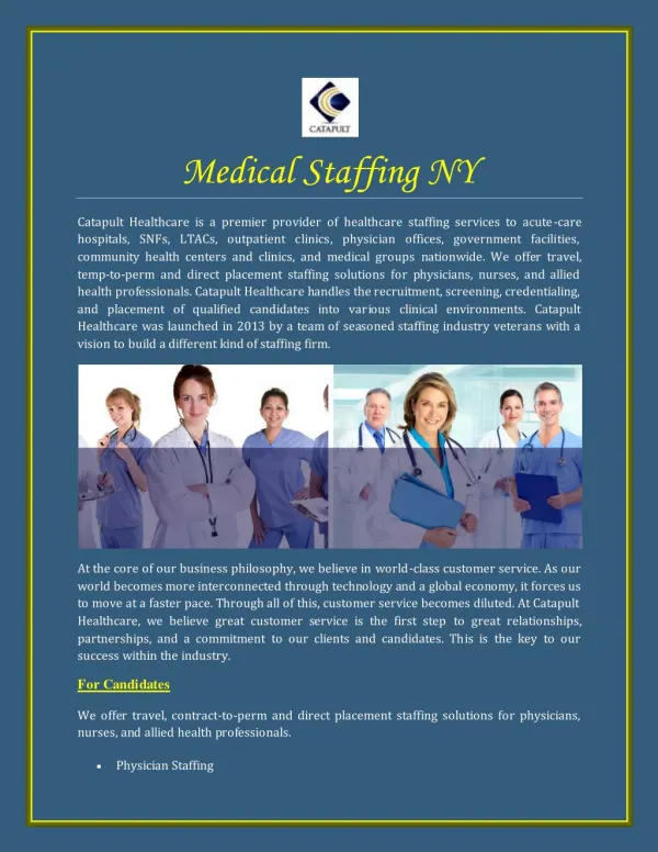 Medical Staffing CA