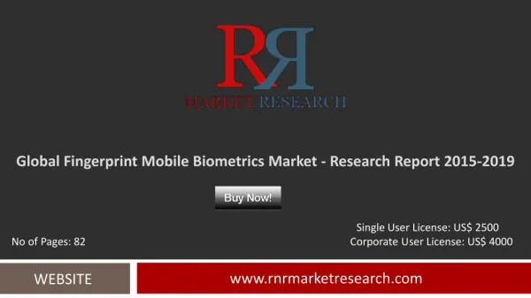 Fingerprint Mobile Biometrics Market 2015 – 2019: Worldwide Forecasts and Analysis