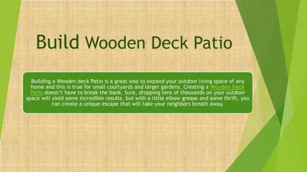 Build Wooden Deck