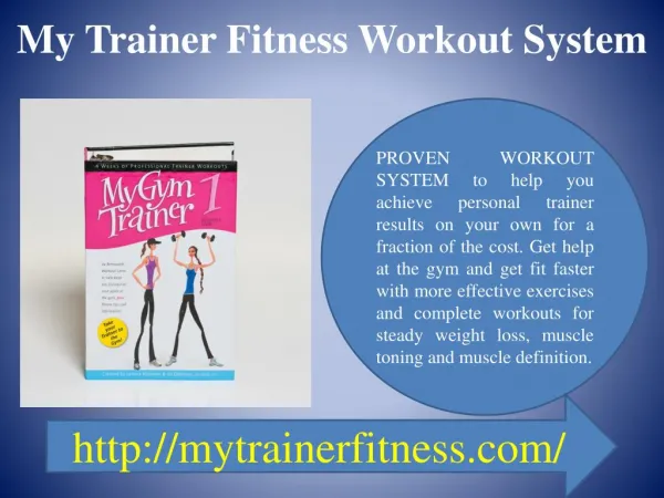 My Trainer Fitness Workout System