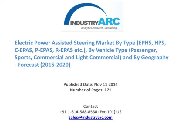 Electric Power Steering(EPS) Market: combined automotive steering and suspension systems market revenue was around $12 b