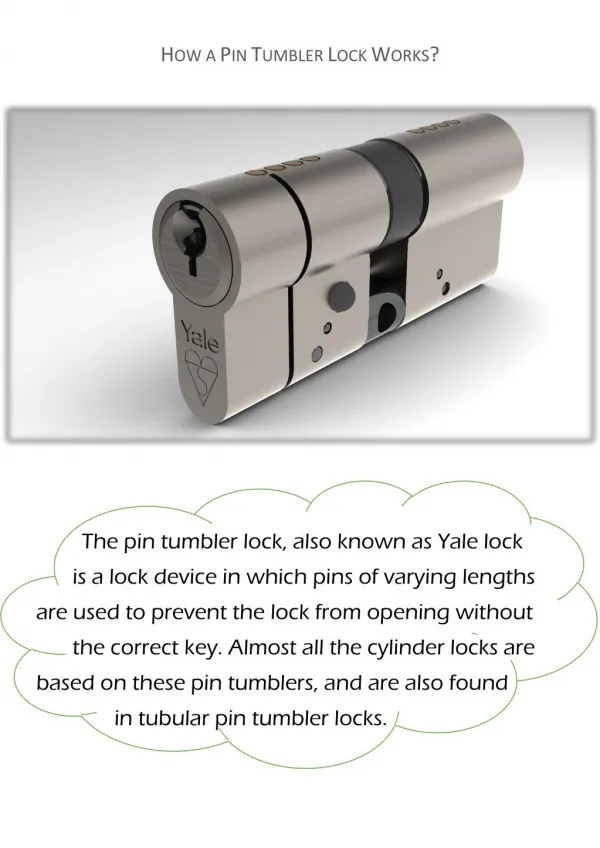 Understanding How Pin Tumbler Lock Works