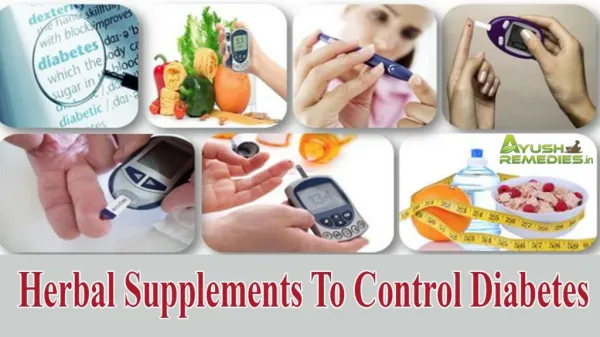 Herbal Supplements To Control Diabetes, Reduce Blood Sugar