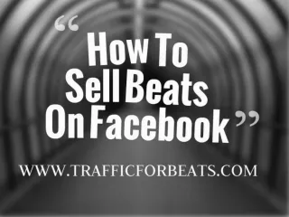 Selling Beats Online With Facebook Ads