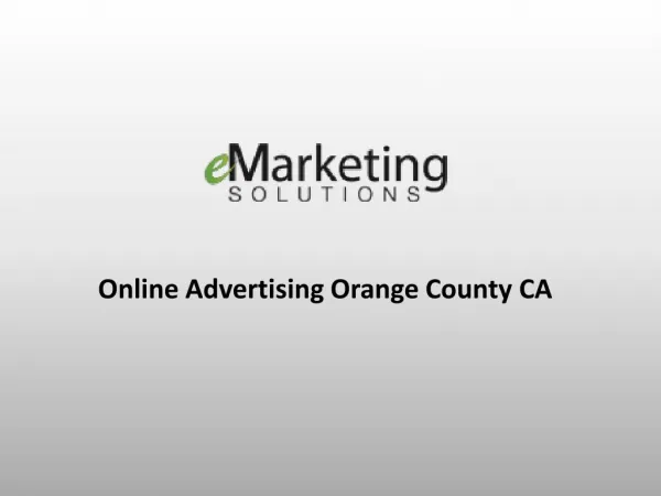 Online Advertising Orange County CA