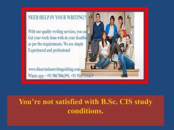 you re not satisfied with b sc cis study conditions