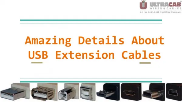 Know more about USB Extension Cables