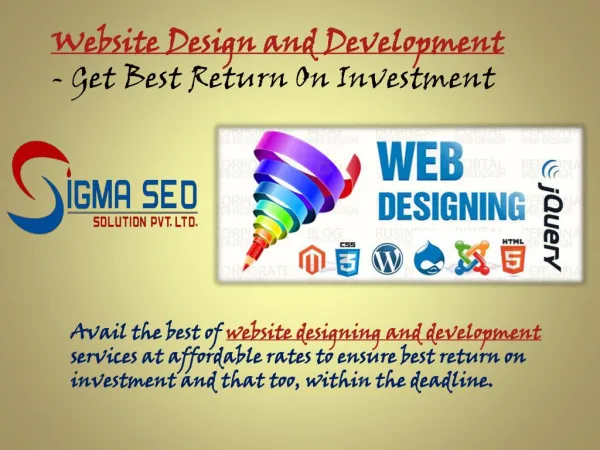Website Design and Development - Get Best Return On Investment
