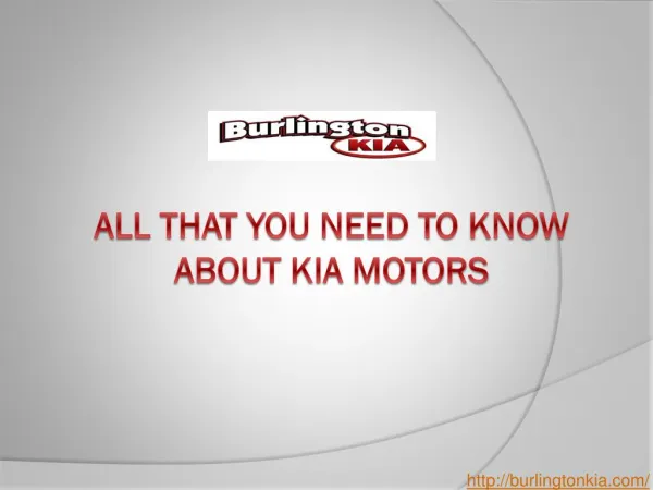 All That You Need To Know About Kia Motors