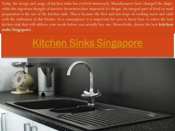 Singapore Sink