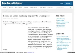 Become an Online Marketing Expert with Traininglobe