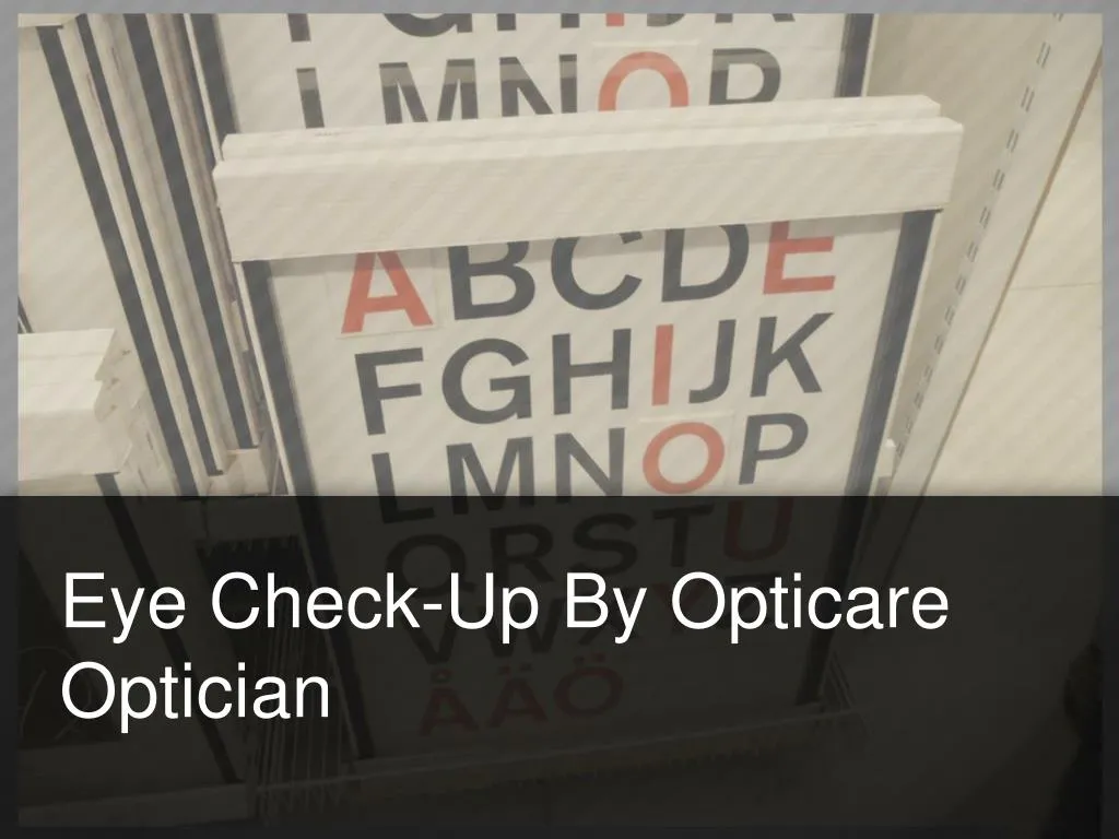 eye check up by opticare optician