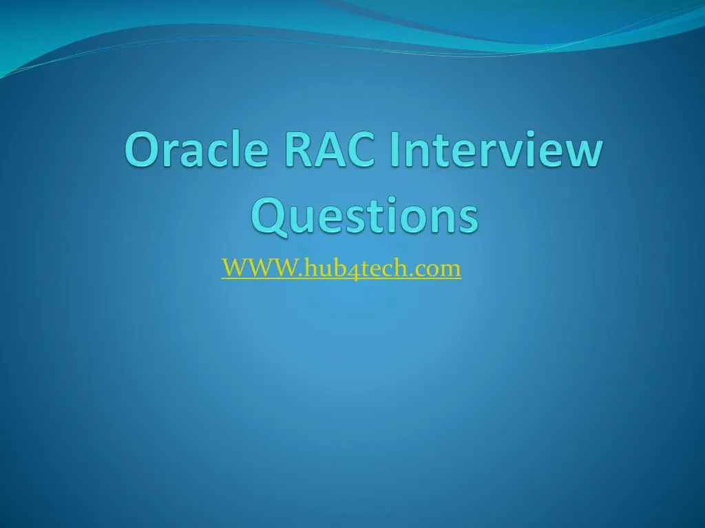 oracle rac interview questions
