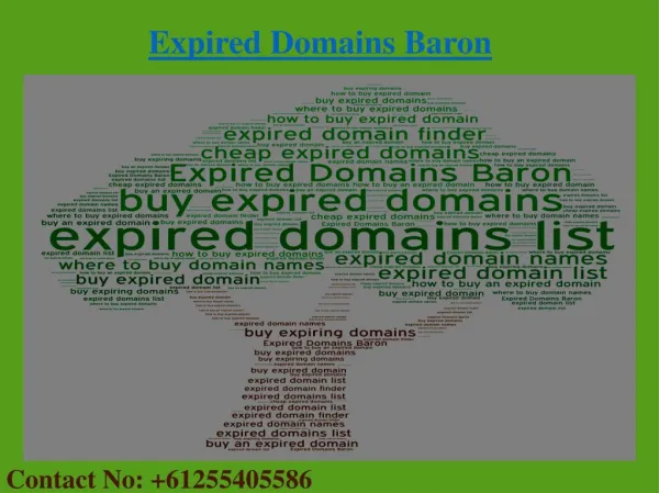 Buy Cheap Expired Domains From Expired Domains Baron