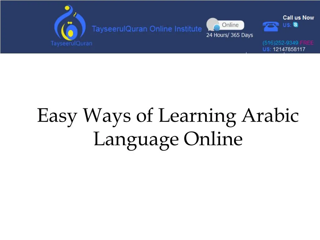 easy ways of learning arabic language online